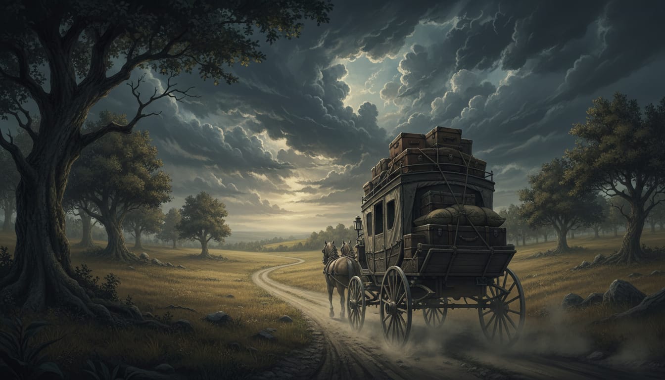 a postcoach on its way